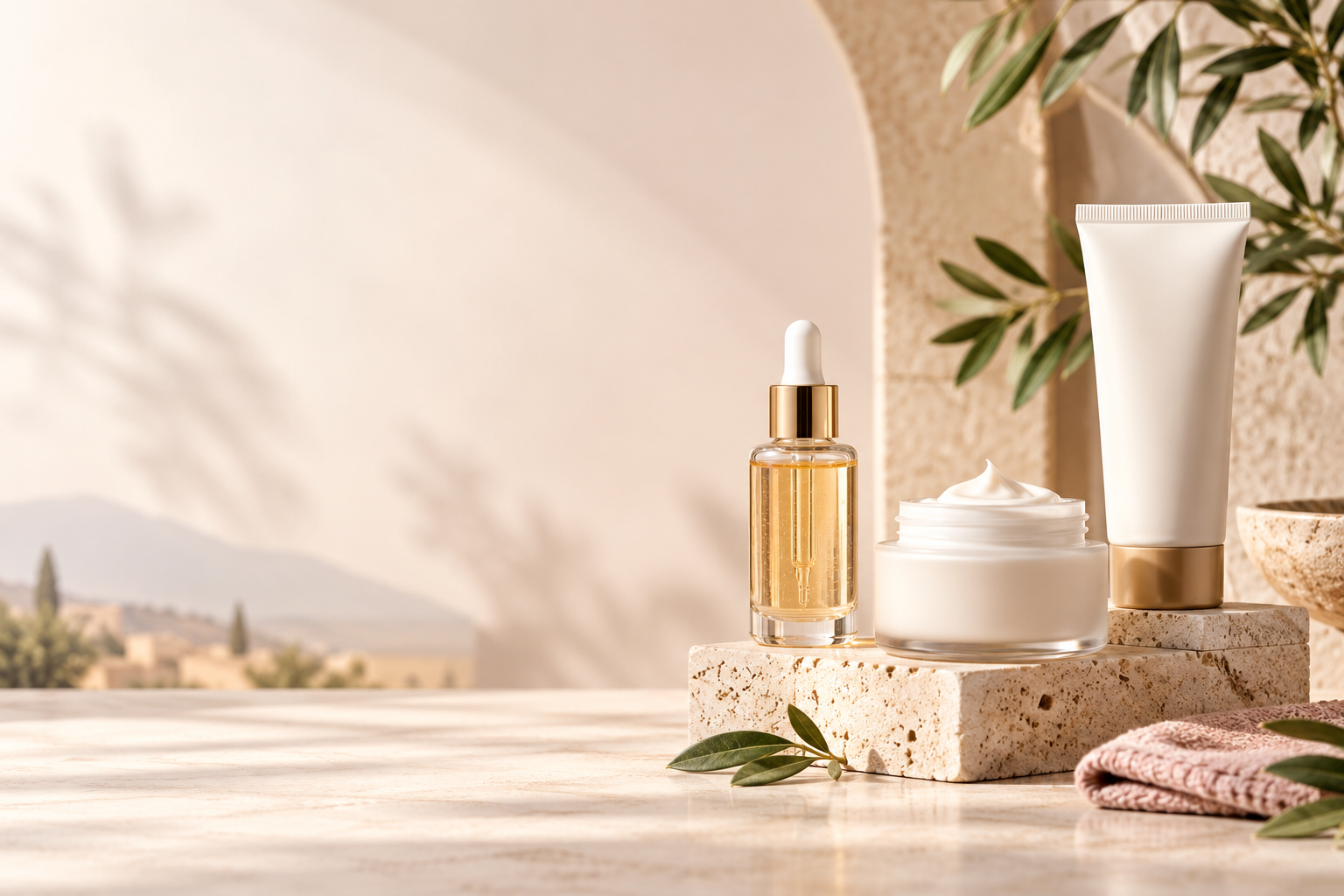 Soins visage, crème hydratante et protection solaire