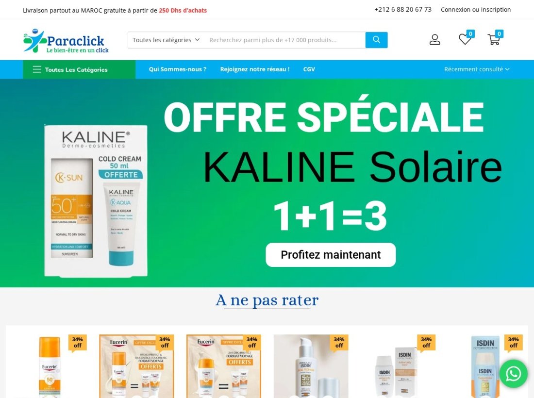 Capture du site Paraclick